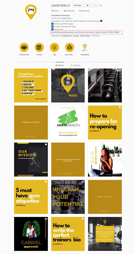 Social Sherpa's client PlaceMade